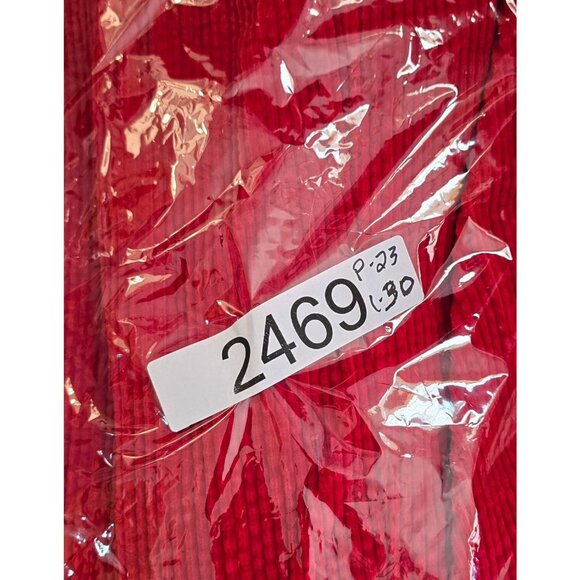 Red Corduroy Button-Front Jacket Size XL Stylish whimsical classic glam basic - Picture 4 of 4